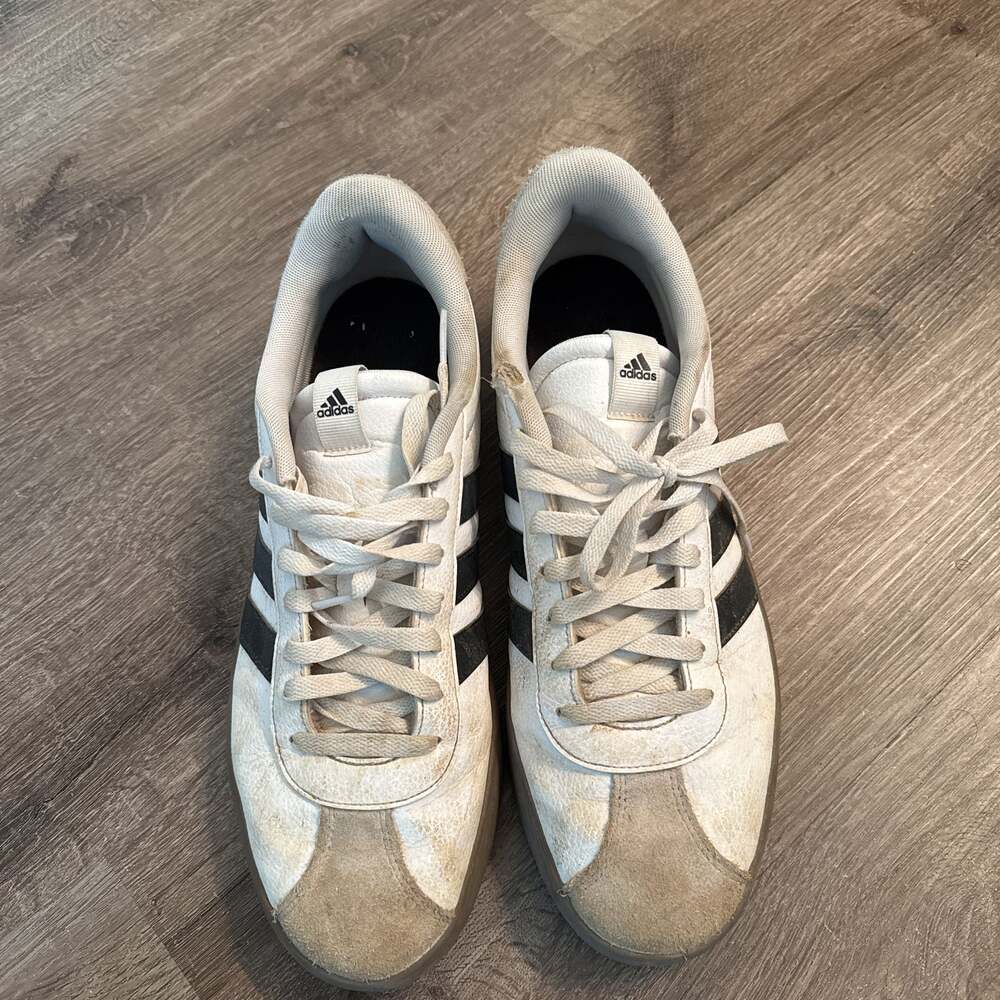Adidas VL Court 3.0 Skate Shoes White Black Brown Sneakers ID8797